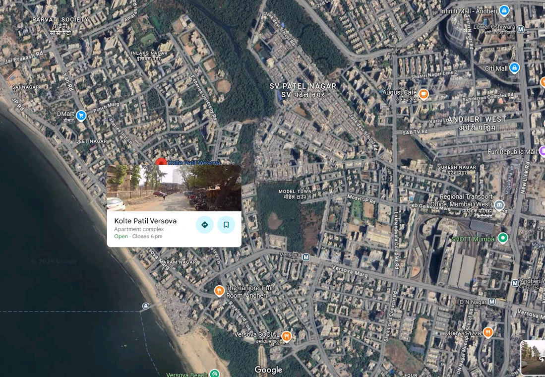 Location Plan of New Launch Versova